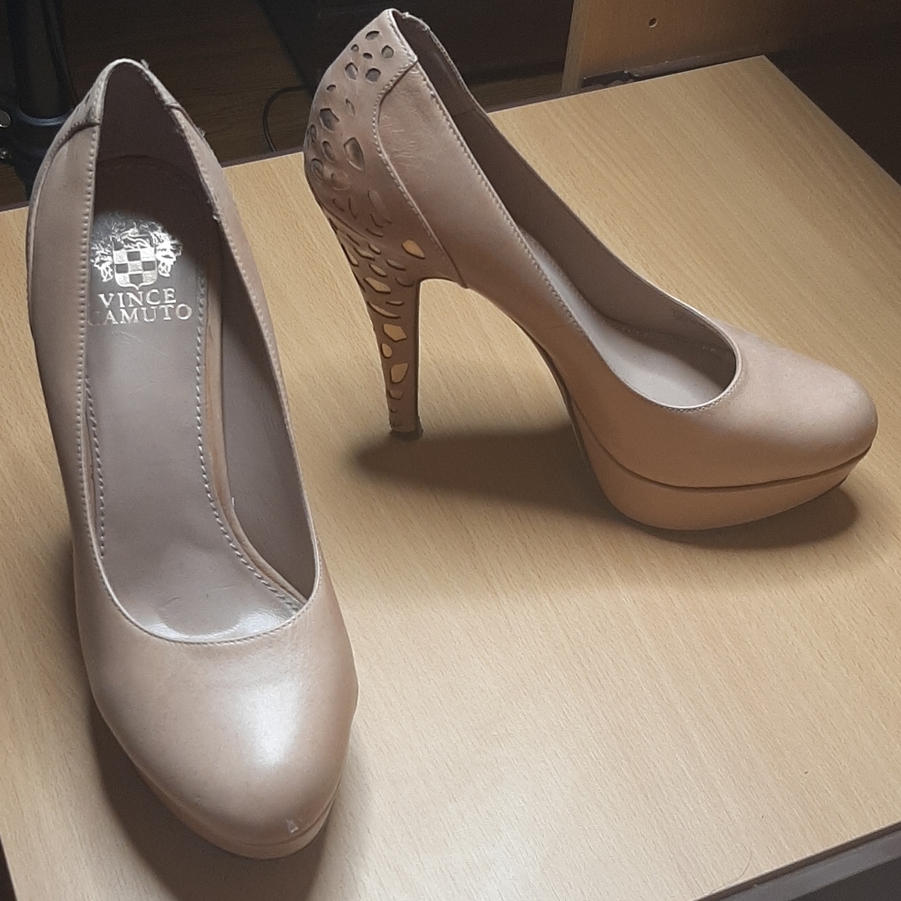 Peachy Nude Platform Heels